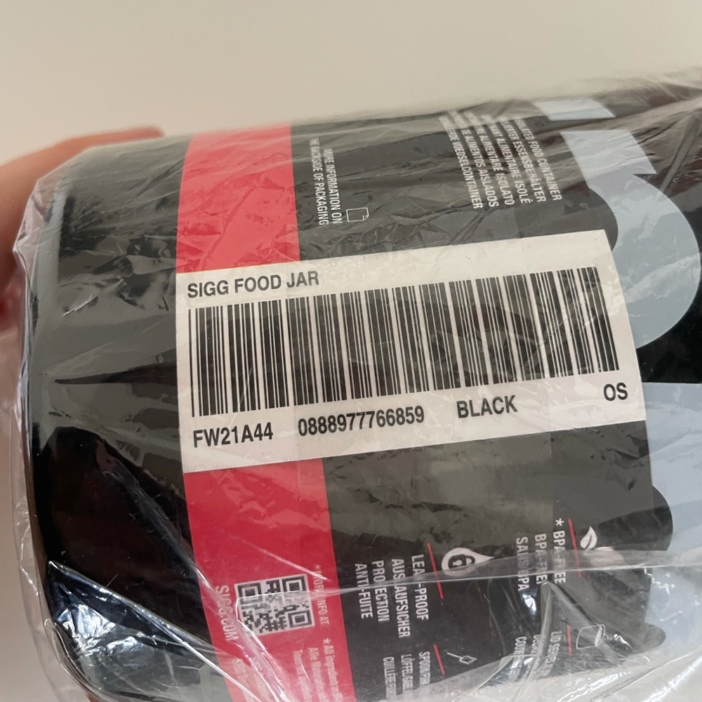 Authentic Supreme Black SIGG Food Jar - Picture 2 of 3